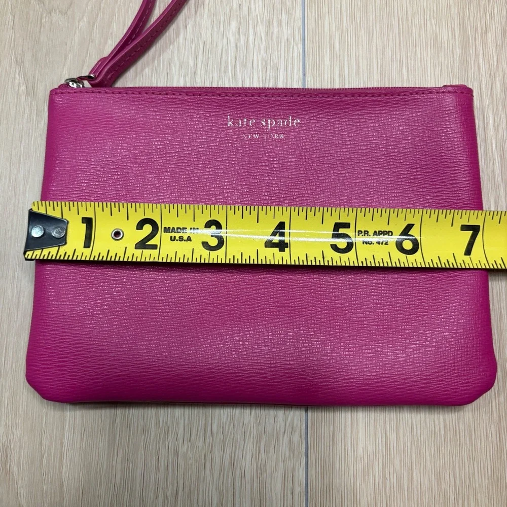 Kate Spade Keaton Small Pouch Wristlet Magenta Pink Clutch K6202